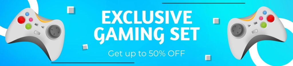 Offer of Exclusive Gaming Set Ebay Store Billboard Design Template