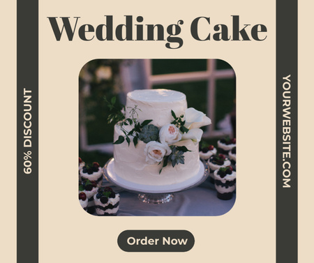 Holiday Bake Sale with Wedding Cakes Facebook Πρότυπο σχεδίασης