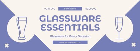 Versatile Glassware For Every Occasion Offer Facebook cover Design Template