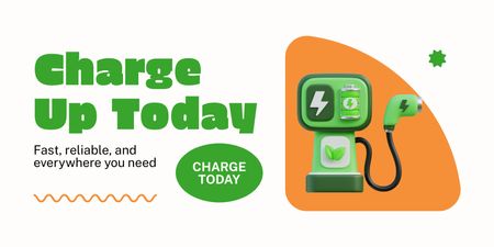 Daily EV Charging Offer Twitter Design Template