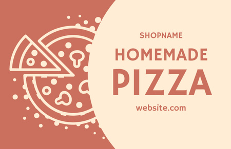 Promo Appetizing Homemade Pizza Business Card 85x55mm Design Template