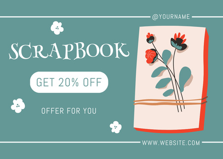 Offer Discounts on Scrapbooking Courses Card Design Template