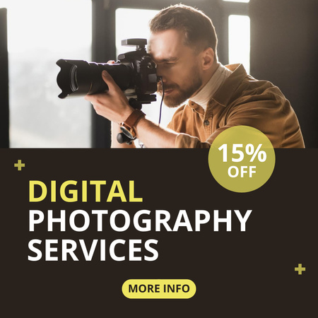 Digital Photography Services  Instagram tervezősablon