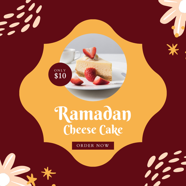 Best Price Cheesecake Offer for Ramadan Instagram Tasarım Şablonu