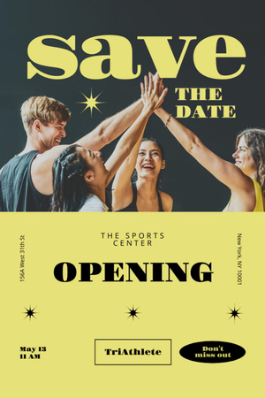 Sports Center Opening Announcement Invitation 6x9in Design Template