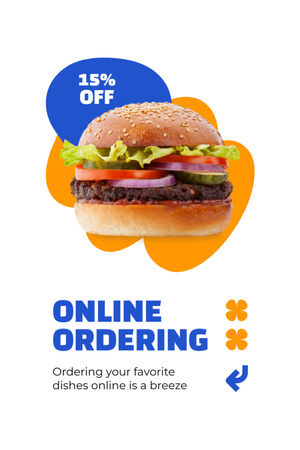 Hızlı Rahat Restoran Çevrimiçi Sipariş Reklamı Tumblr Tasarım Şablonu