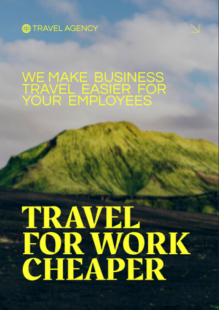 Designvorlage Reliable Business Travel Agency Services Offer For Employees für Flyer A7