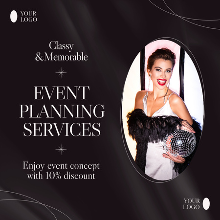 Serviços inesquecíveis de agência de planejamento de festas e eventos Instagram Modelo de Design