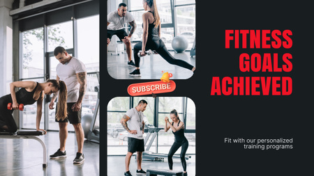 Personalized Fitness Workout As Social Media Trend Youtube Thumbnail Design Template