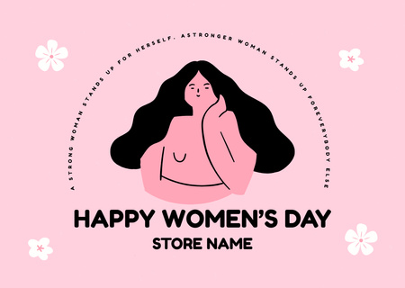 Oferta especial do Dia da Mulher da loja Card Modelo de Design