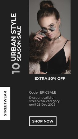 Fashion Collection Offer with Attractive Woman Instagram Story Design Template