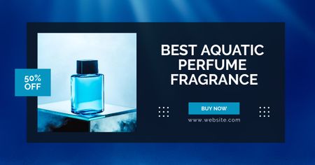 Plantilla de diseño de Aquatic Fragrance Ad Facebook AD 