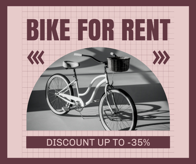 Ontwerpsjabloon van Facebook van Your Bike for Rent