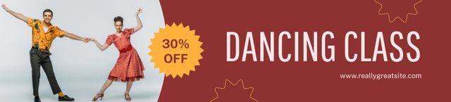 Plantilla de diseño de Discount Offer on Dancing Classes with Couple Ebay Store Billboard 