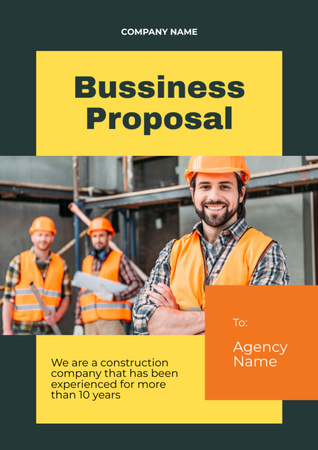 Plantilla de diseño de negocio de servicios de construcción Proposal 