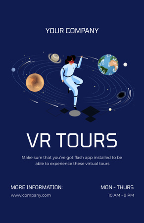 Virtual Cosmic Tours Offer Invitation 5.5x8.5in Modelo de Design