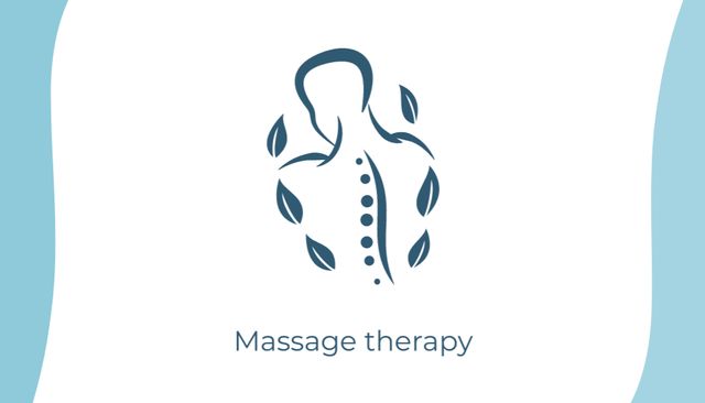 Designvorlage Massage Therapy Services Offer für Business Card US