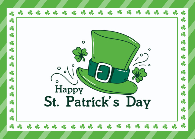 Platilla de diseño Heartfelt Wishes for a Joyous St. Patrick's Day Celebration Card