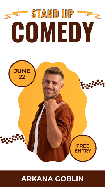 Stand-up Comedy Performance Announcement Instagram Story Design Template