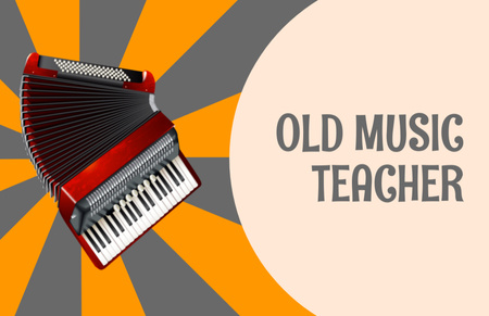 Platilla de diseño Early Music Teacher Service Offer Business Card 85x55mm