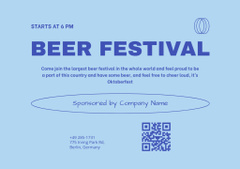 Cultural Oktoberfest Celebration Announcement with Glass of Beer