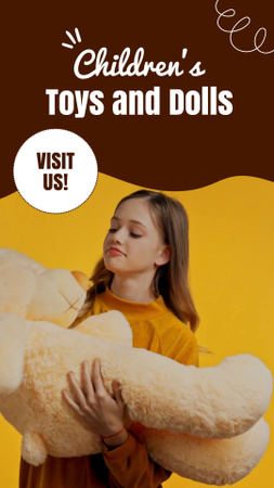 Sale of Children's Toys and Dolls TikTok Video Design Template
