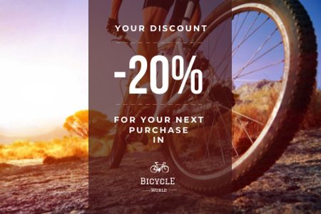 Discount voucher for bicycle store Gift Certificate Tasarım Şablonu