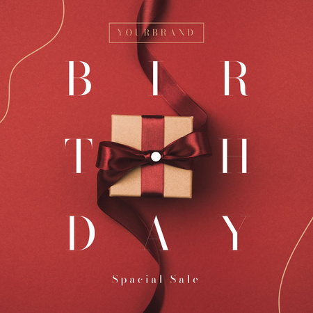 Modèle de visuel Annonce de vente spéciale d'anniversaire - Instagram