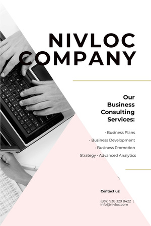 Business consulting services Pinterest Design Template