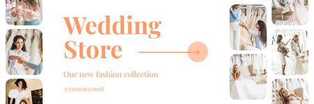 Wedding Shop Advertising Collage Email header Design Template