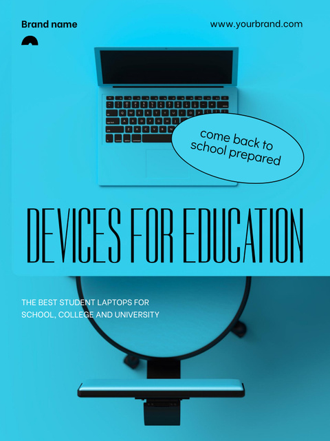 Stylish Education Device Sale Offer Poster US Design Template