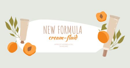 New Beauty Formula Ad with Apricots Facebook AD Design Template