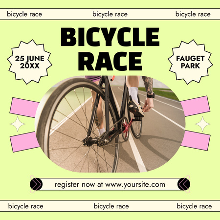 bicykl Instagram Šablona návrhu