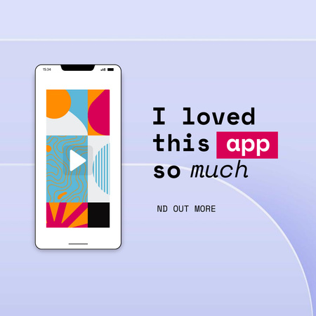 Bright App on Phone Screen Instagram – шаблон для дизайну