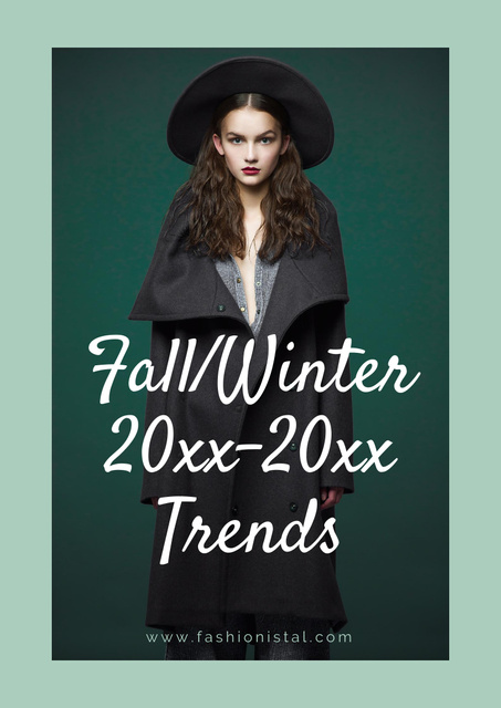 Ontwerpsjabloon van Poster A3 van Fashion Seasonal Collection Ad