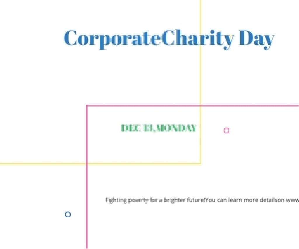 Corporate Charity Day Medium Rectangle Design Template