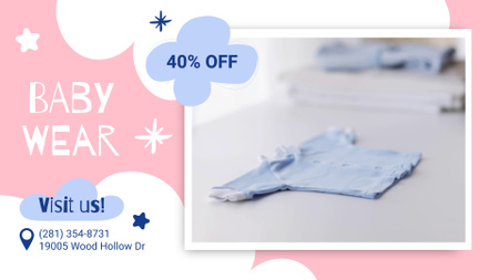 Casual Baby Wear Sale Offer In Pink Full HD video Design Template