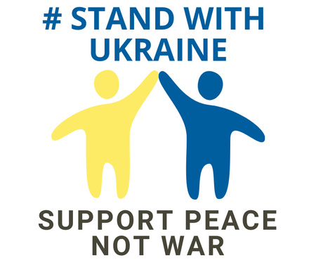 Support Peace and Not War in Ukraine Facebook Design Template