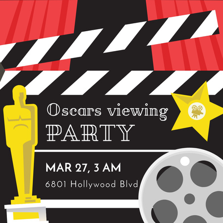 Annual Academy Awards viewing party Instagram AD Design Template