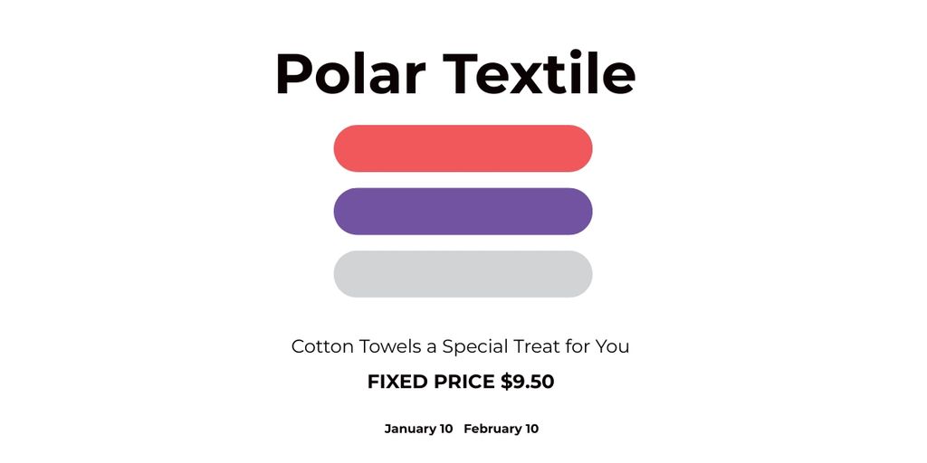 Textile towels offer colorful lines Image Design Template