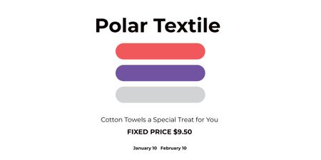 Platilla de diseño Textile towels offer colorful lines Image