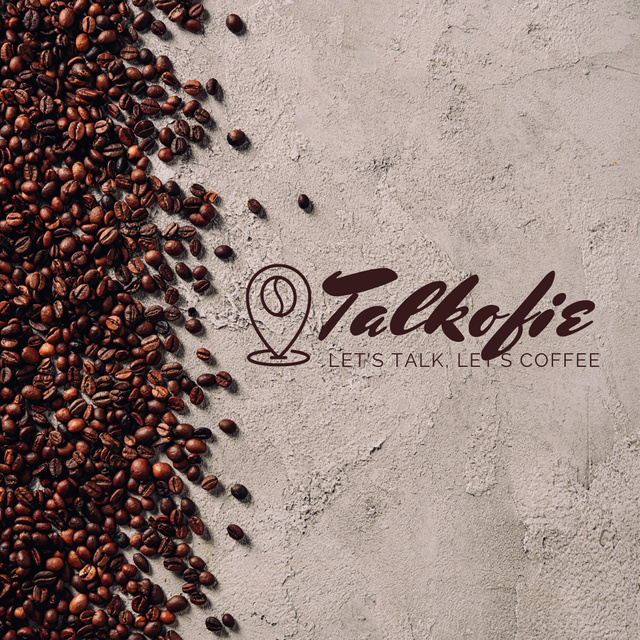 Plantilla de diseño de Top Coffee Shop Ad with Coffee Beans Logo 