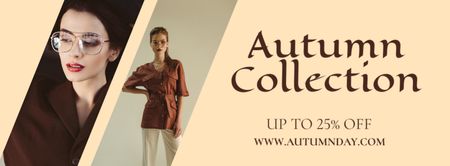 Autumn Collection Discount Facebook cover Πρότυπο σχεδίασης