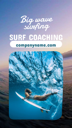 Ontwerpsjabloon van TikTok Video van Surfing Coaching Offer