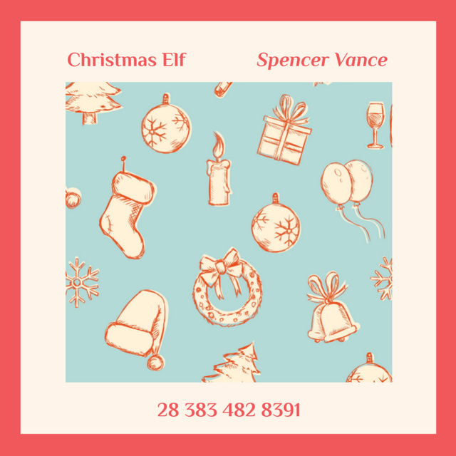 Christmas Elf Service Offer Square 65x65mm Design Template