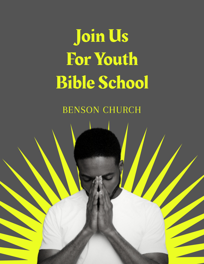 Ontwerpsjabloon van Flyer 8.5x11in van Join Our Bible School