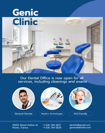Dentist Services Offer Poster 22x28in Design Template