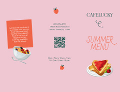 Cafe Menu Announcement on Pink
