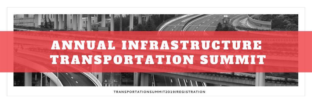 Designvorlage Annual infrastructure transportation summit für Twitter