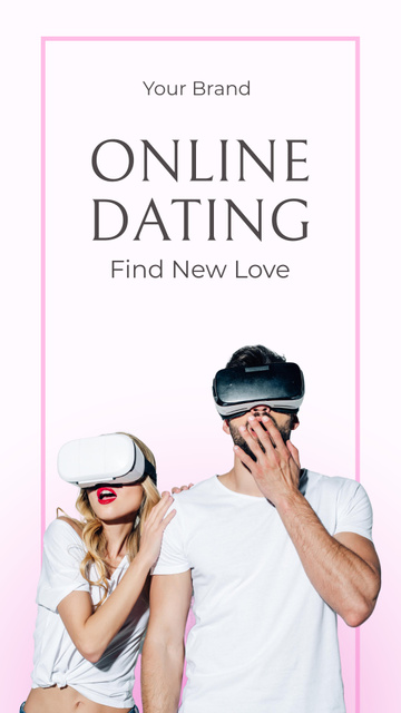 Designvorlage Ad of Virtual Reality Dating Site für TikTok Video